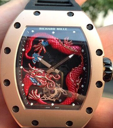 Replica Richard Mille RM 057 Rose Gold Red Dragon Red Dragon Jackie Chan Unisex Watch